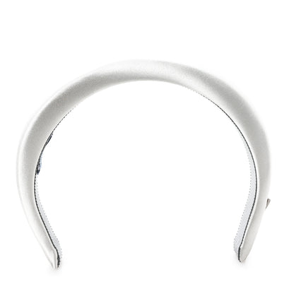 Prada Seta Triangle Logo Headband Light Grey 1 of 6