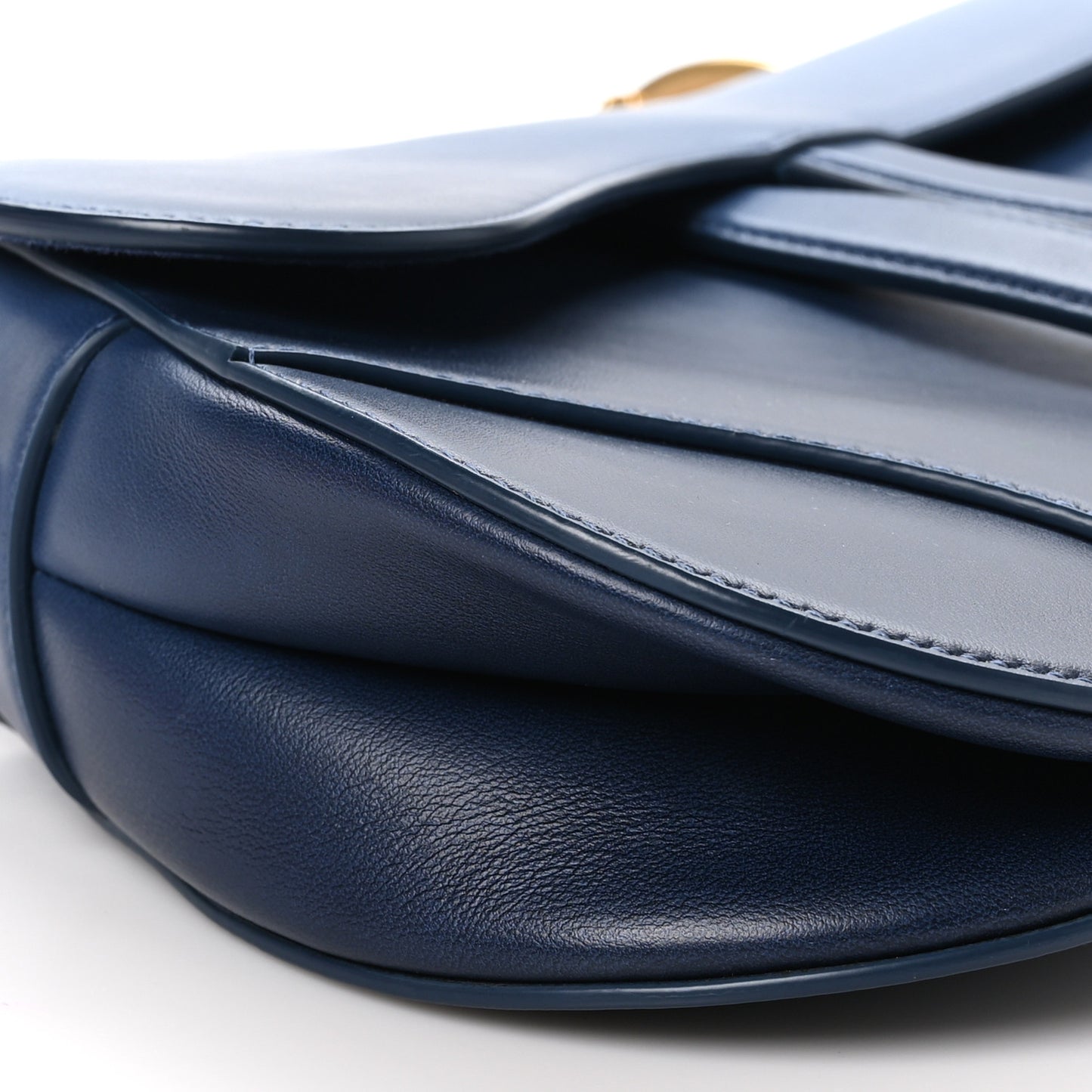 Calfskin Gradient Saddle Bag Indigo Blue