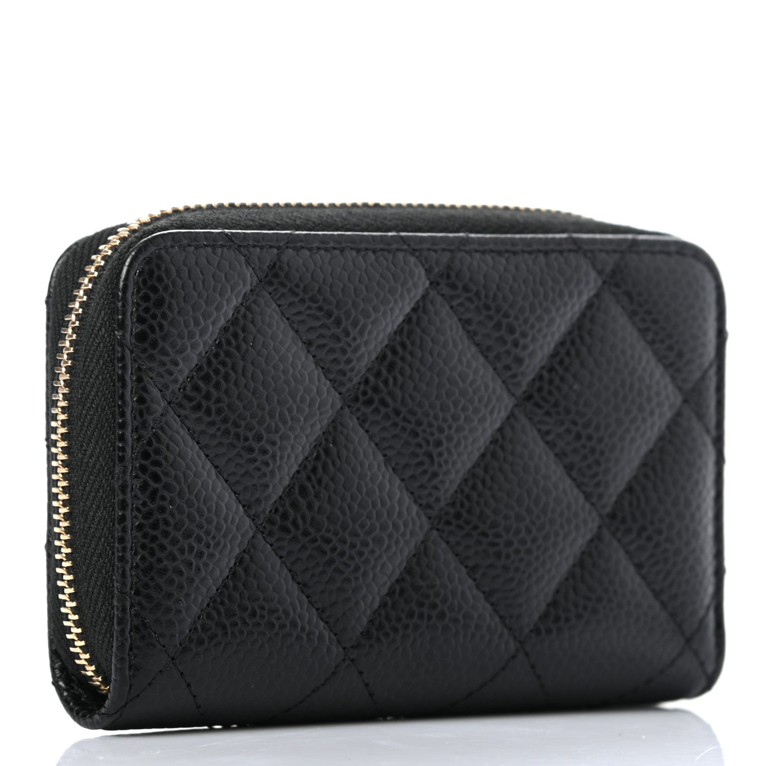 Chanel Caviar Quilted Zip Coin Purse Black 4 of 7