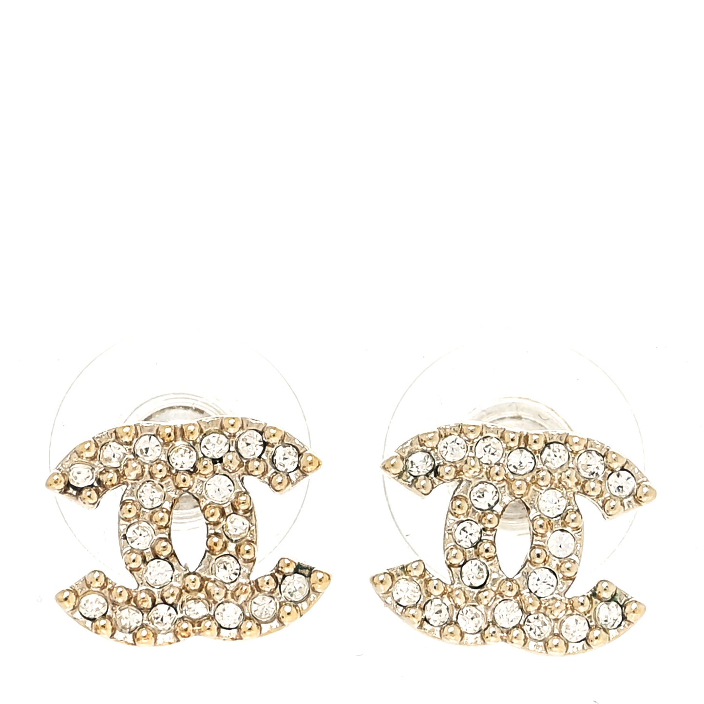 Crystal Mini Timeless CC Earrings Gold