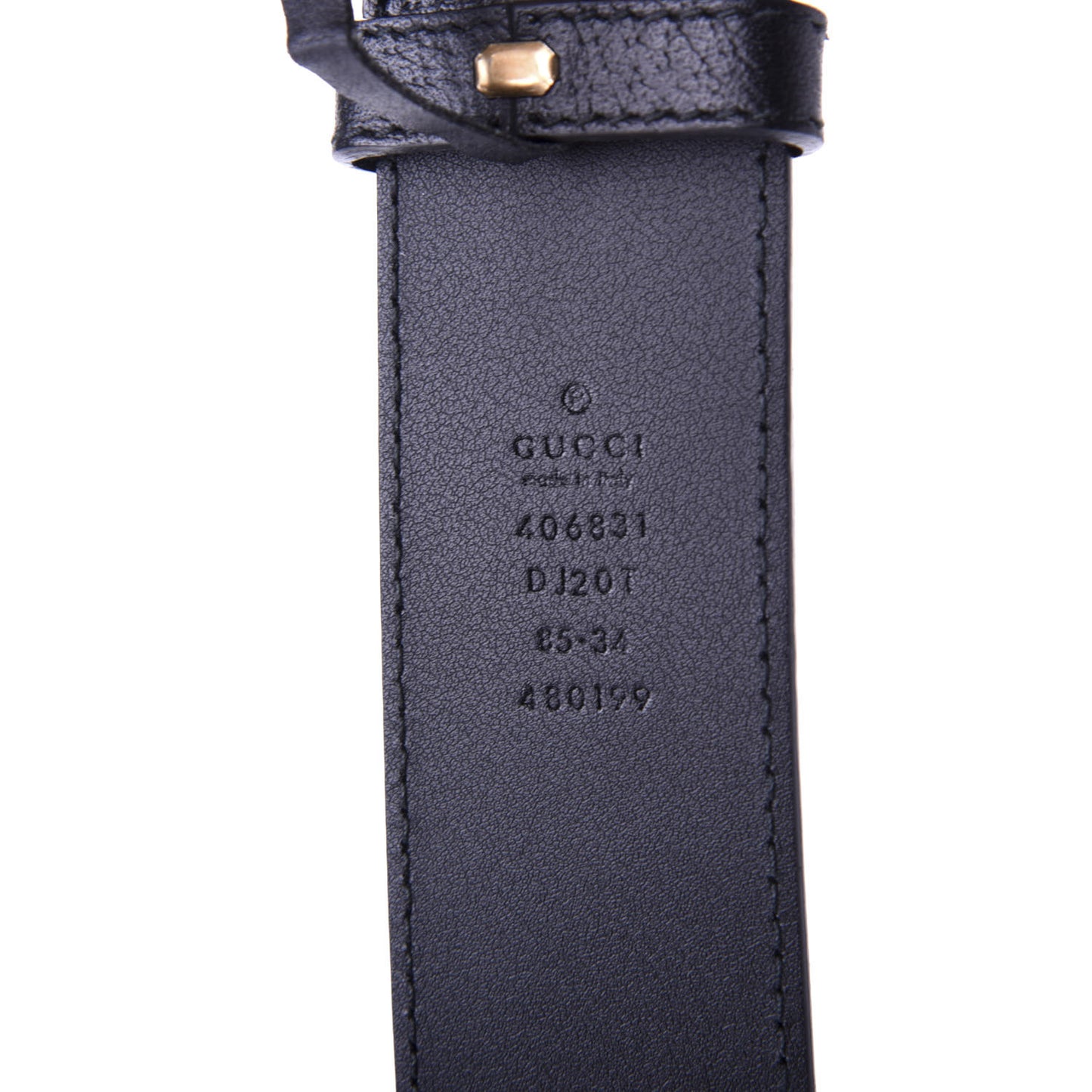 Textured Calfskin Double G 40mm Belt 85 34 Black
