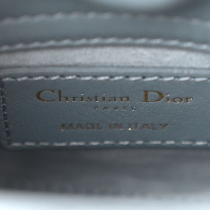 Christian Dior Lambskin Cannage Micro Lady Dior Cloud Gray 6 of 10