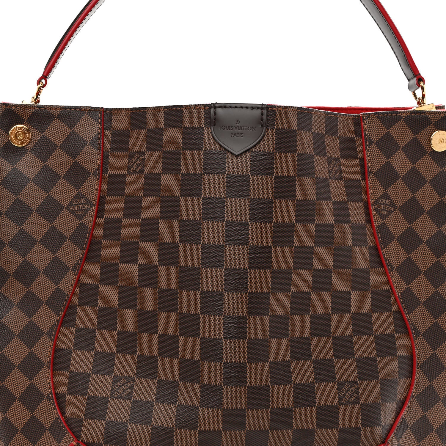 Louis Vuitton Damier Ebene Caissa Hobo Cherry 7 of 10