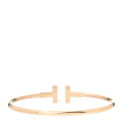 Tiffany 18K Yellow Gold T Wire Bracelet 3 of 5