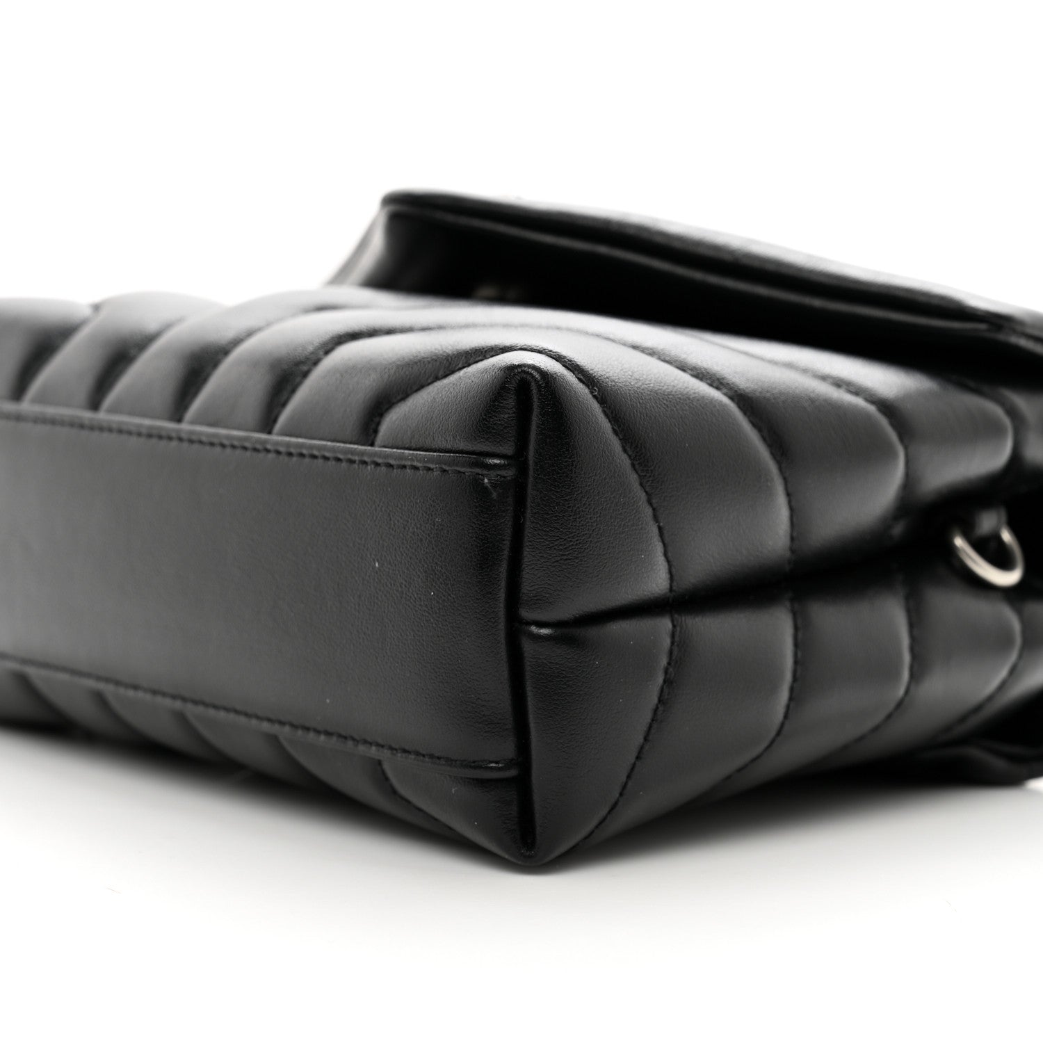 Saint Laurent Calfskin Y Quilted Monogram Toy Loulou Crossbody Bag Black 10 of 10
