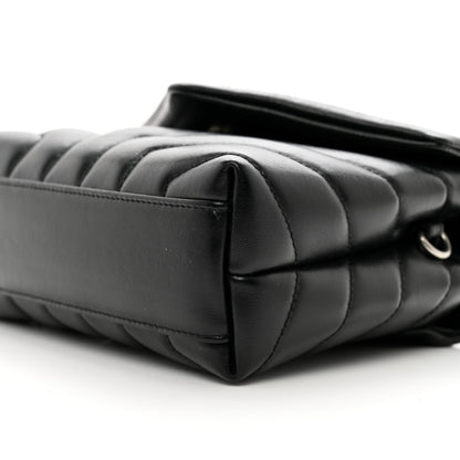 Saint Laurent Calfskin Y Quilted Monogram Toy Loulou Crossbody Bag Black 10 of 10