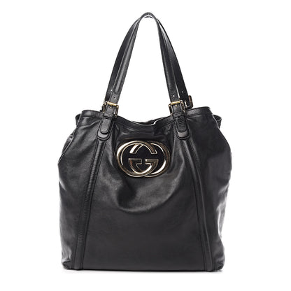 Gucci Calfskin Large Britt Shoulder Bag Black 1 of 14