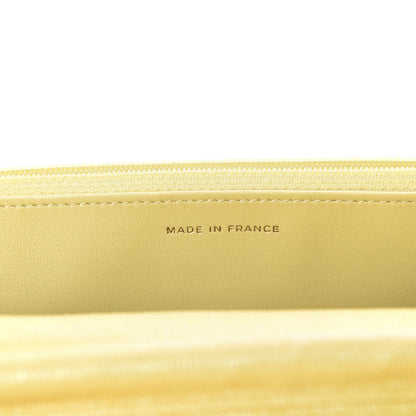 Chanel Iridescent Caviar Quilted Wallet on Chain WOC Yellow 9 of 12