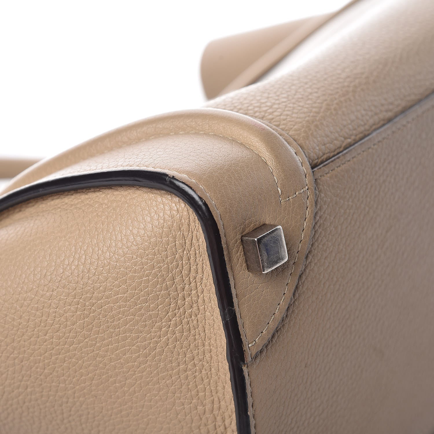 Celine Drummed Calfskin Micro Luggage Dune 11 of 14