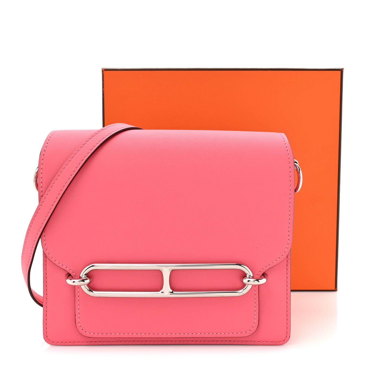 Hermes Swift Mini Sac Roulis Rose Azalee 11 of 11