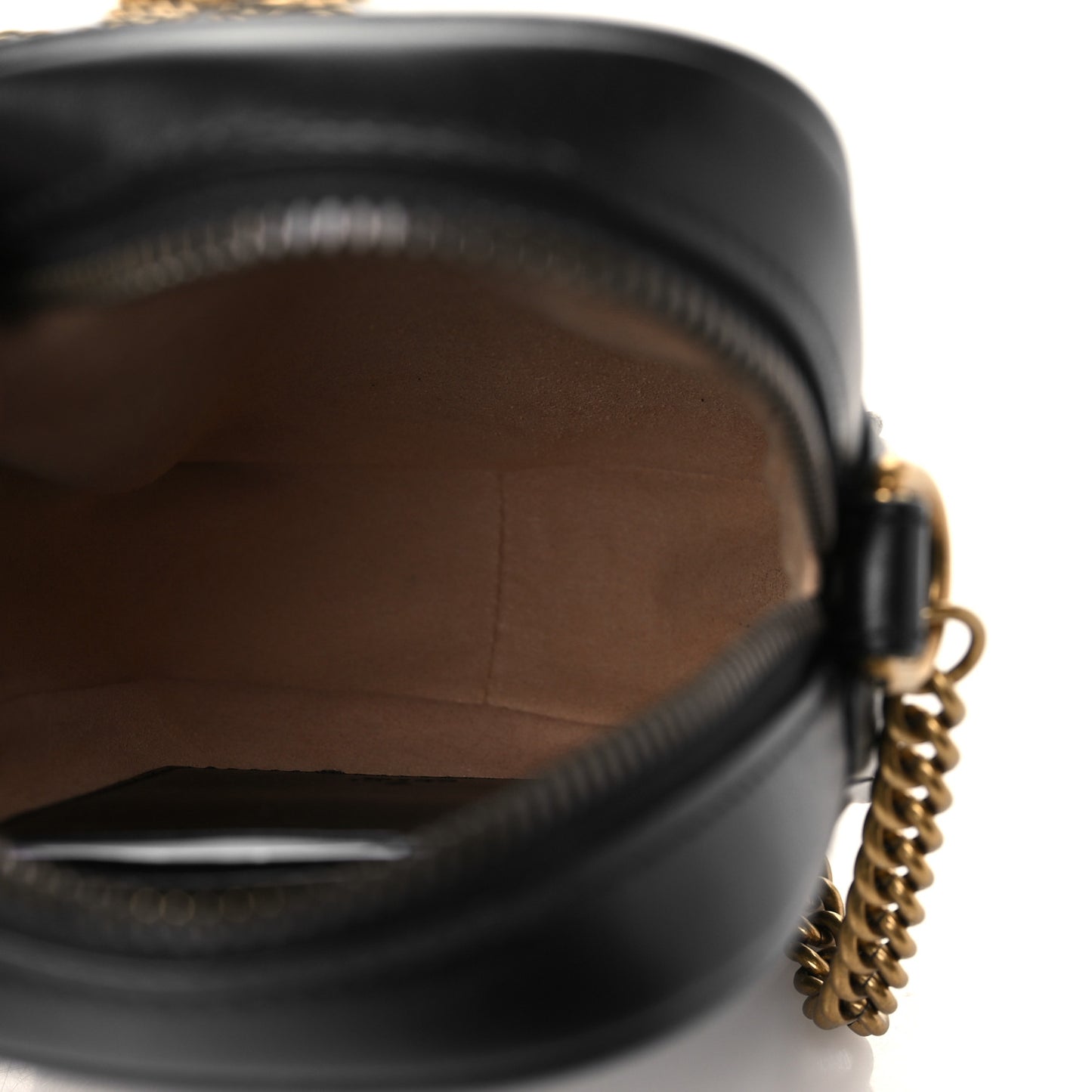 Calfskin Matelasse Mini GG Marmont Crossbody Bag Black