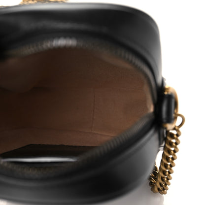 Gucci Calfskin Matelasse Mini GG Marmont Crossbody Bag Black 5 of 7