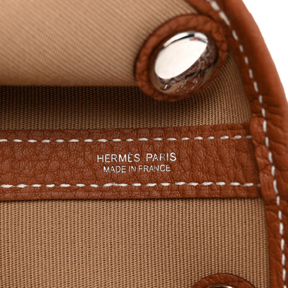 Hermes Twill D Negonda Garden Party 30 TPM Tote Trench Gold 6 of 10