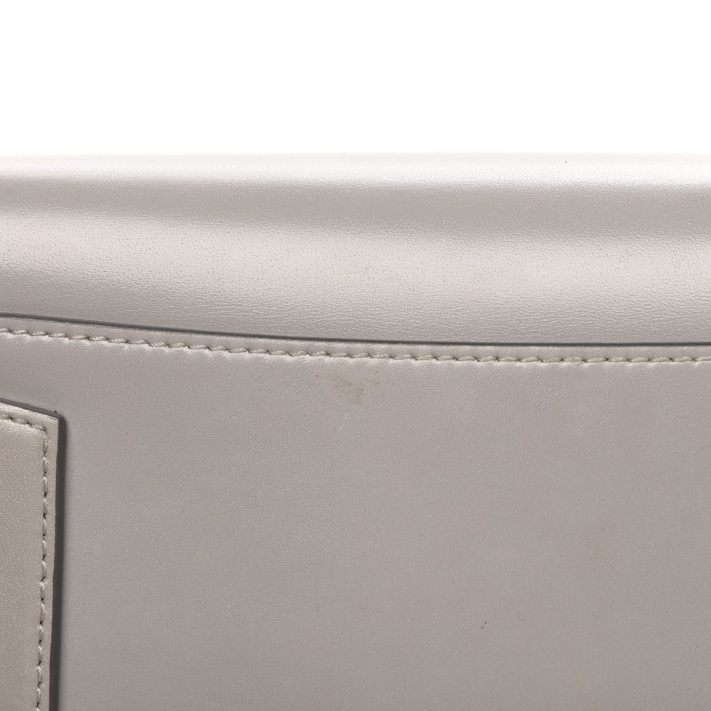 Shiny Lord Calfskin Small Antigona Pearl Grey