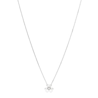 Van Cleef & Arpels 18K White Gold Diamond Mini Frivole Pendant Necklace 1 of 6