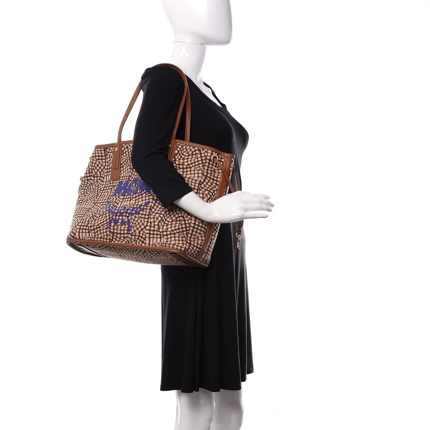 Visetos Medium Liz Reversible Shopper Tote Cognac