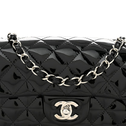Chanel Patent Calfskin Quilted Mini Rectangular Flap Black 8 of 11