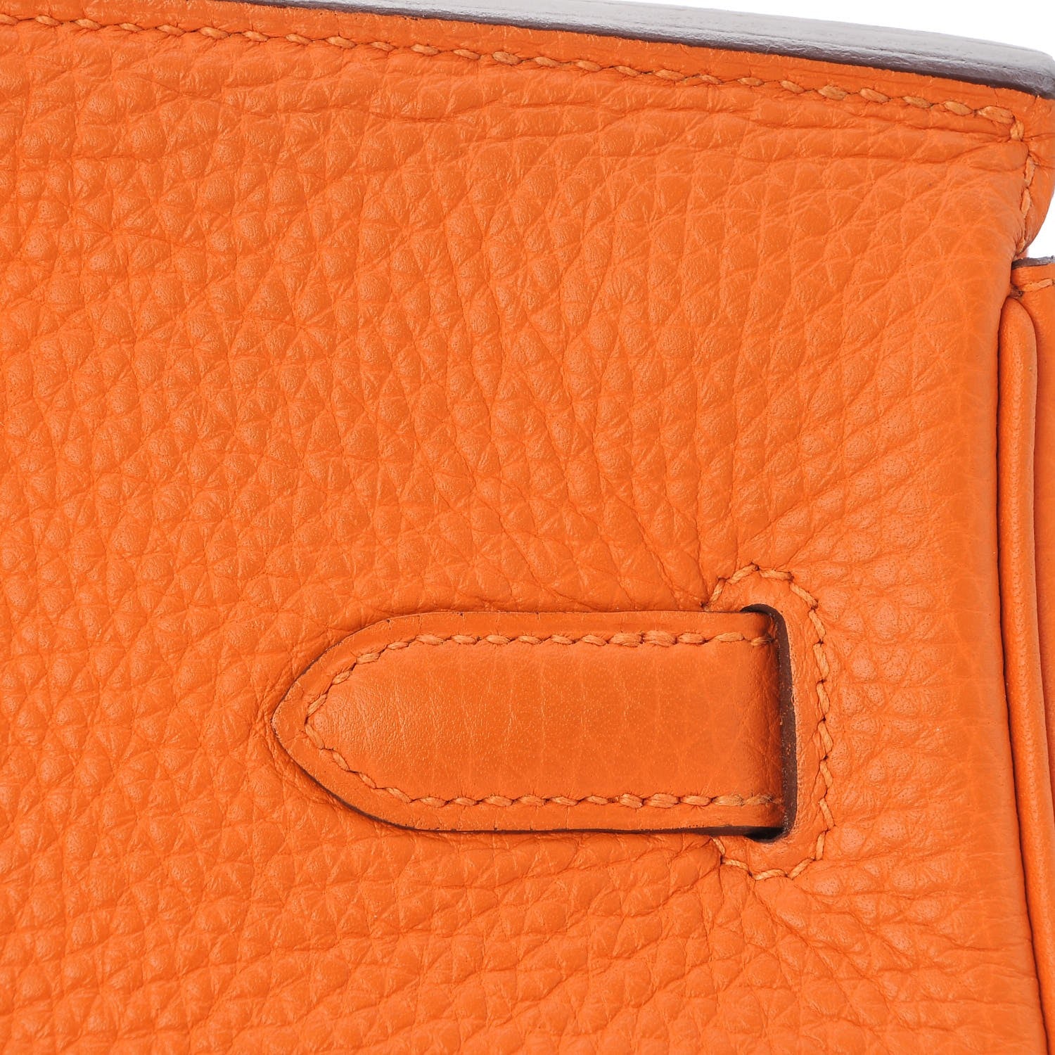 Hermes Taurillon Clemence Birkin 35 Orange 28 of 31