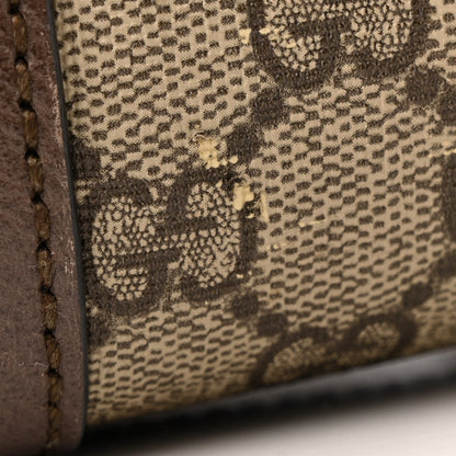 Gucci GG Supreme Monogram Web Medium Ophidia Boston  Beige Ebony New Acero 13 of 15