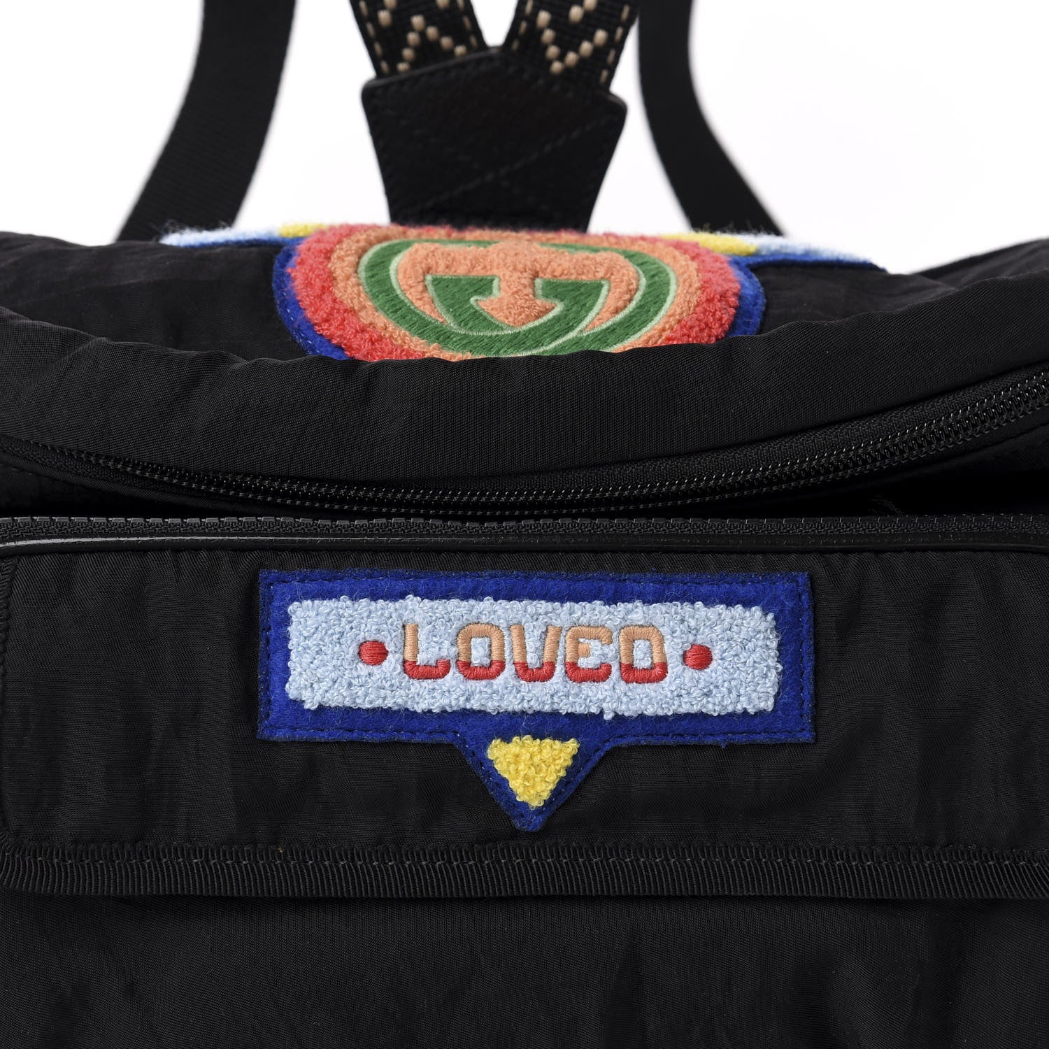 Gucci Nylon 80s Logo Patch Belt Bag Black 10 of 10