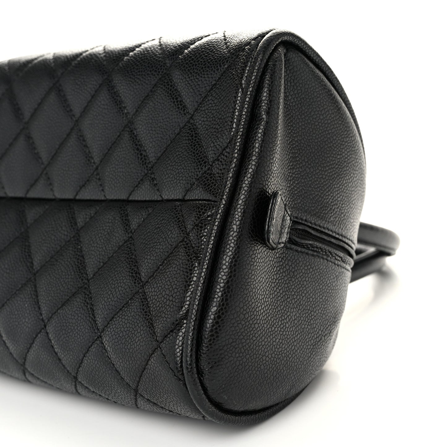 Caviar Quilted Small Bowler Black