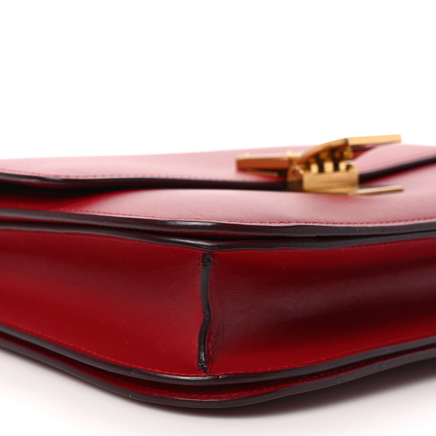 Box Calfskin Medium Classic Box Flap Bag Red