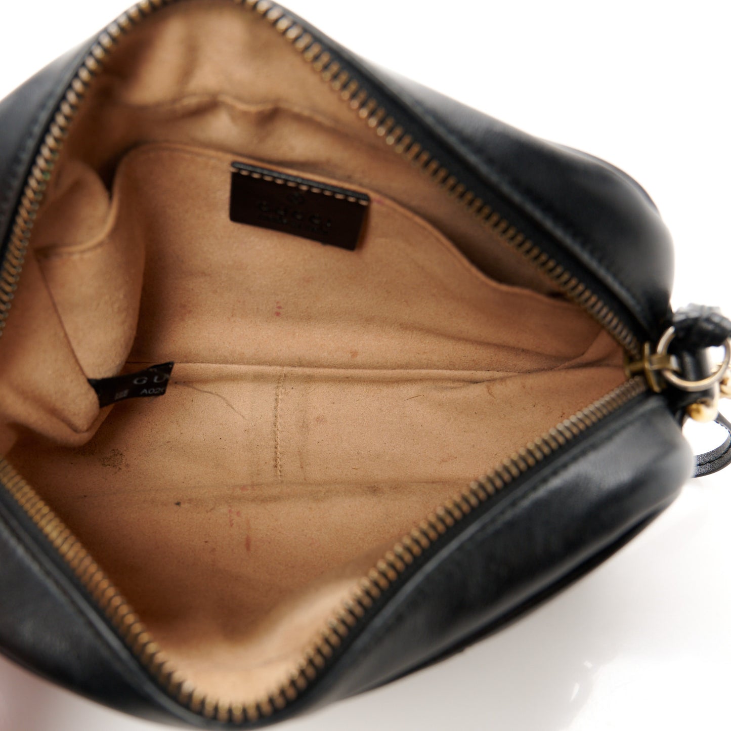 Calfskin Matelasse Mini GG Marmont Chain Shoulder Bag Black