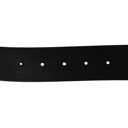 Gucci Moon Calfskin Pearl Double G 40mm Belt 85 34 Black Cream 4 of 8
