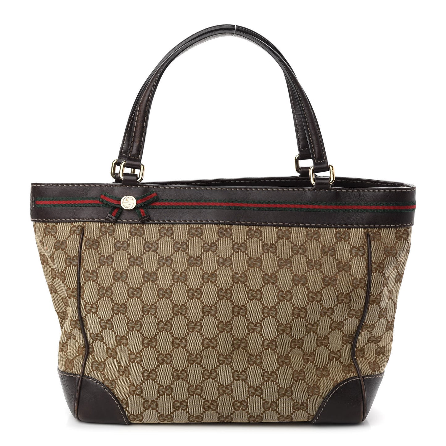 Monogram Web Medium Mayfair Tote Dark Brown