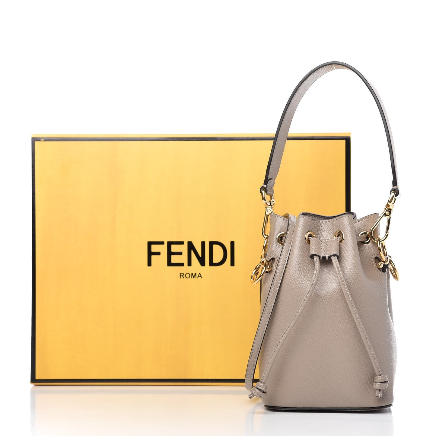 Vitello Cruise F is Fendi Mini Mon Tresor Bucket Bag Tortora
