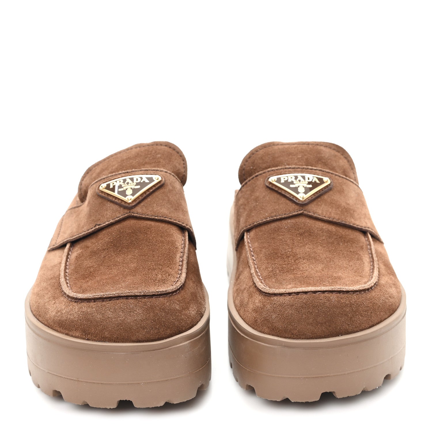 Prada Suede Scamosciato Flatform Mules 39 Cacao 1820108 – FASHIONPHILE