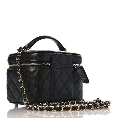 Chanel Caviar Quilted Small CC Vanity Case Black 3 of 9