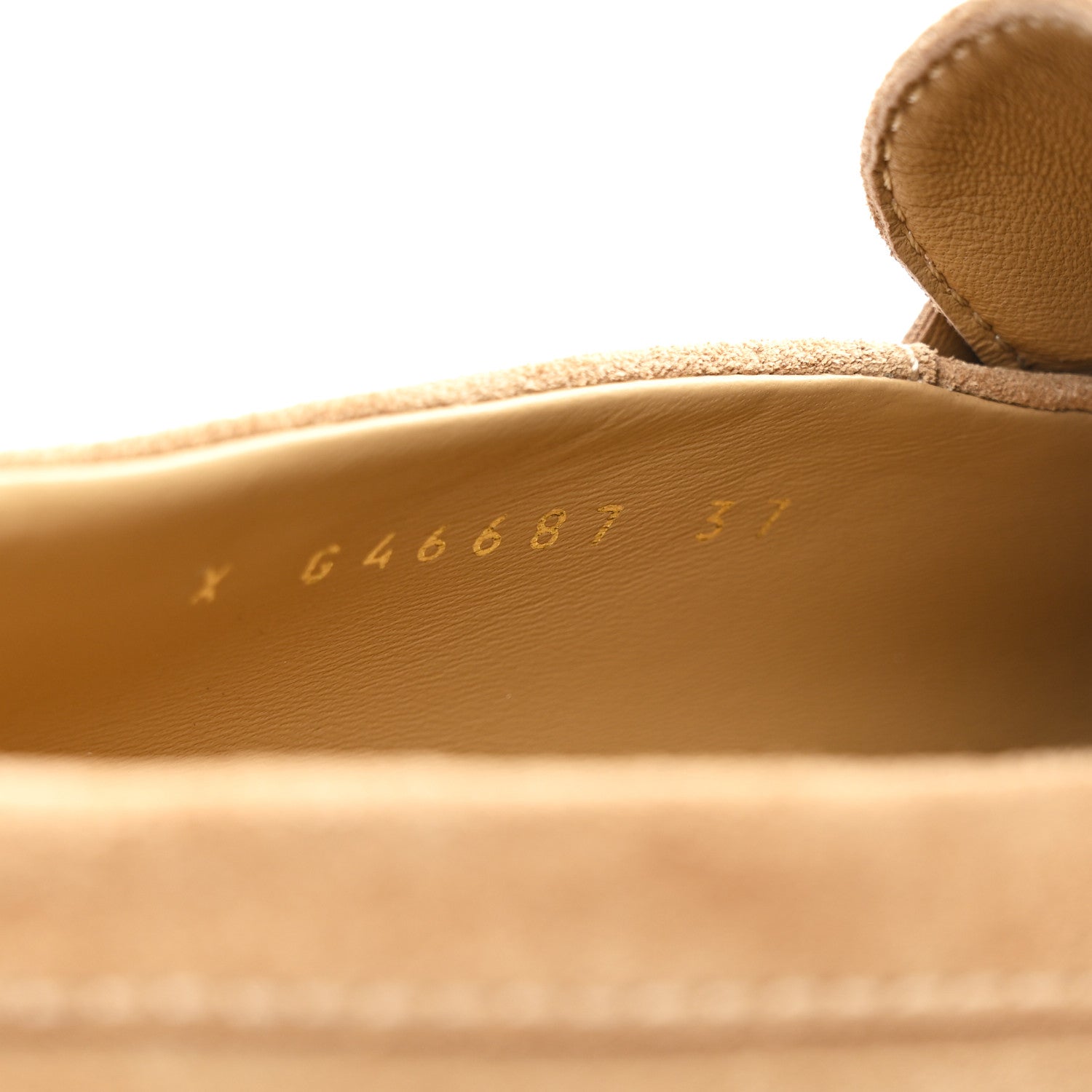 Chanel Suede Calfskin Pearl CC Moccasin Loafers 37 Dark Beige 9 of 10