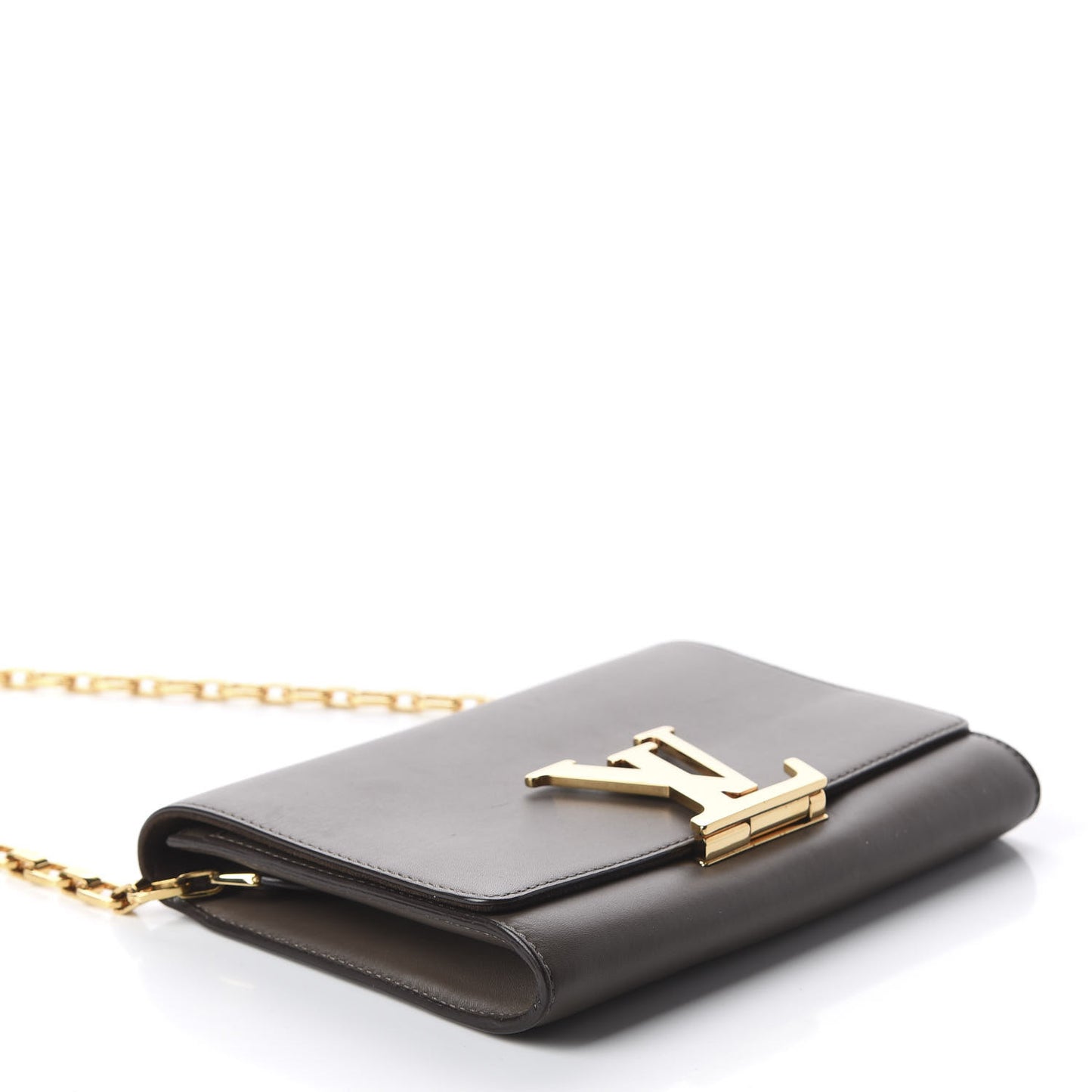 Calfskin Chain Louise GM Granit