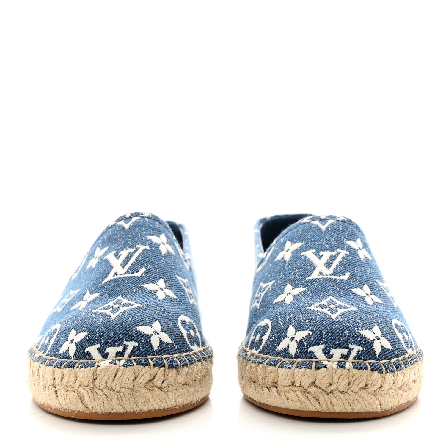 Louis Vuitton Monogram Denim Starboard Espadrille Flats 38 Blue 2 of 8