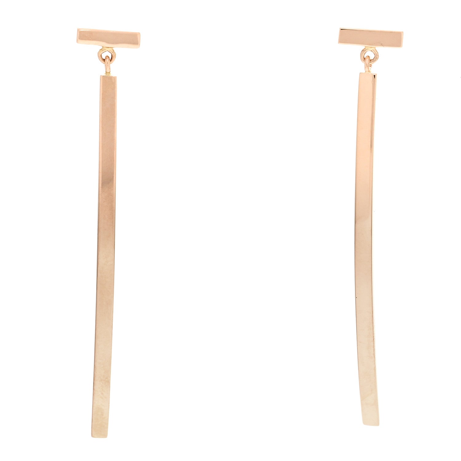 Tiffany 18K Rose Gold T Bar Earrings 1 of 5