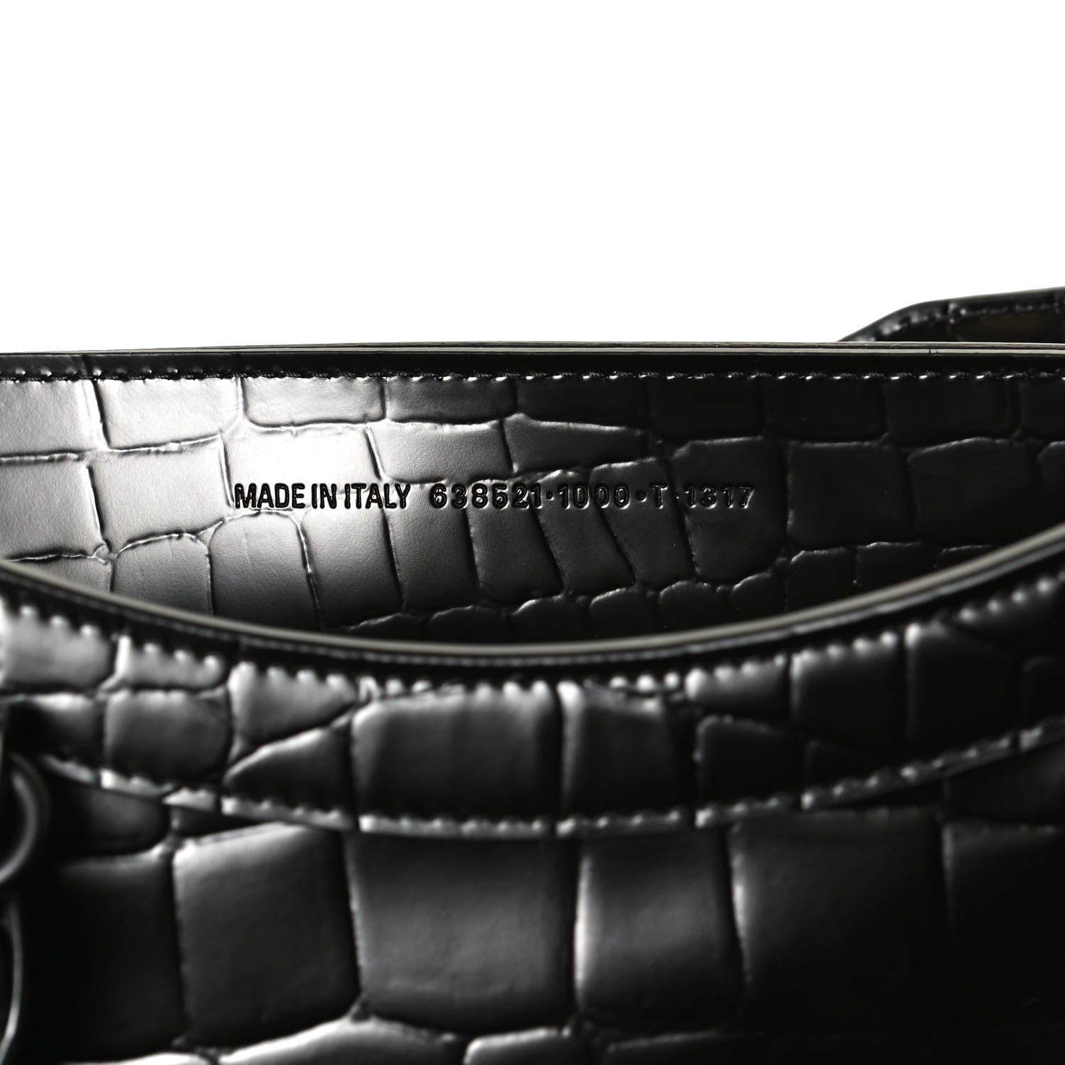 Balenciaga Semi Shiny Calfskin Crocodile Embossed Neo Classic Black Hardware S City Black 7 of 11