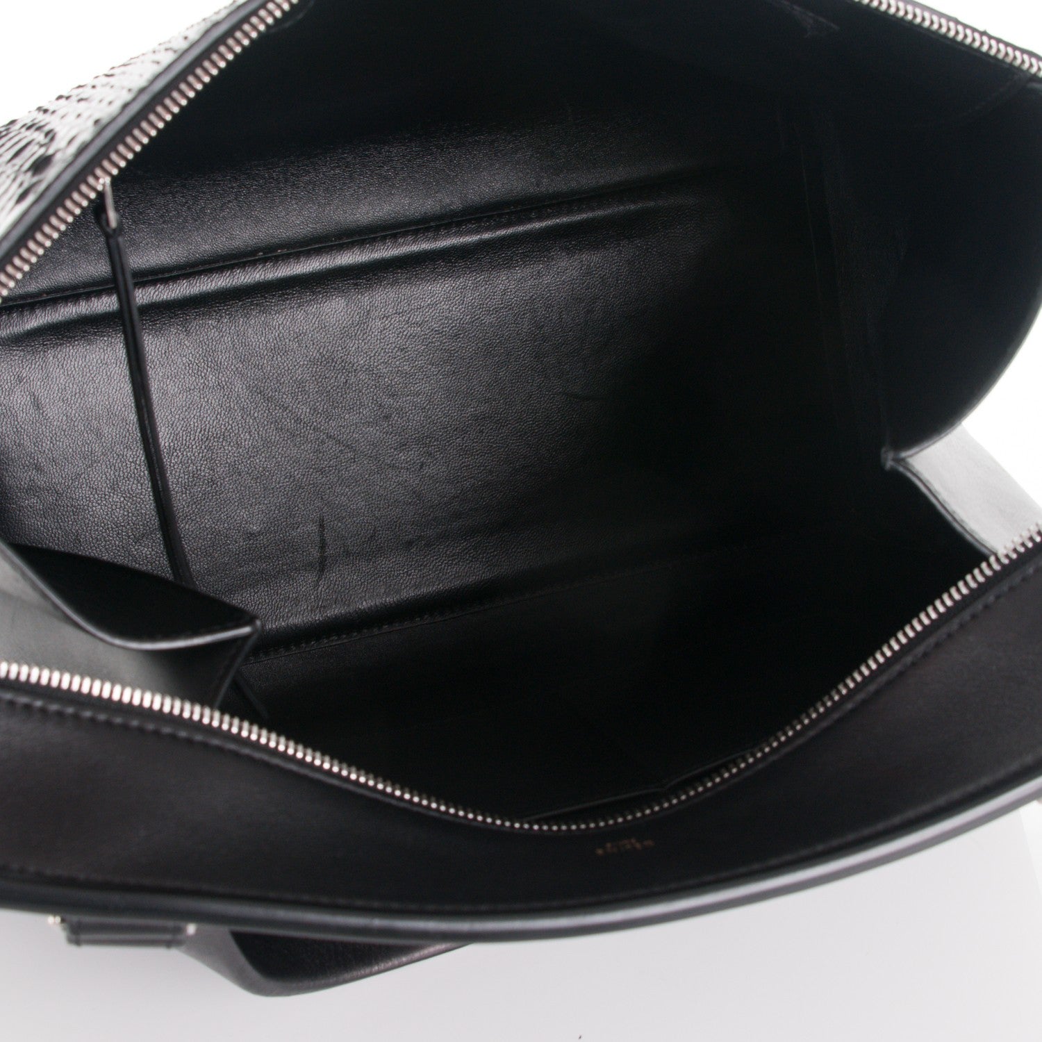 Celine Python Smooth Calfskin Medium Edge Shoulder Bag Black 5 of 6