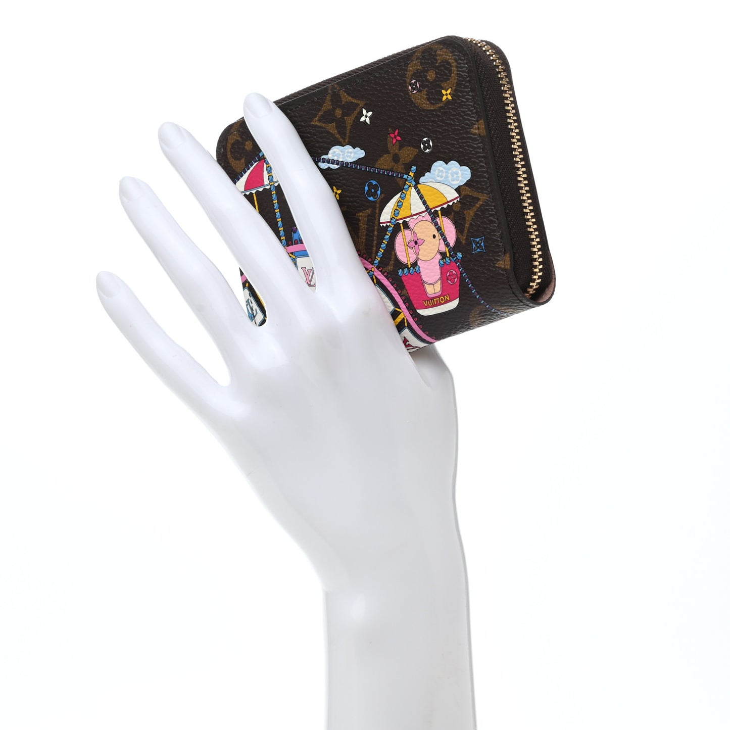 Monogram 2020 Christmas Animation Big Wheel Zippy Coin Purse Rose Ballerine