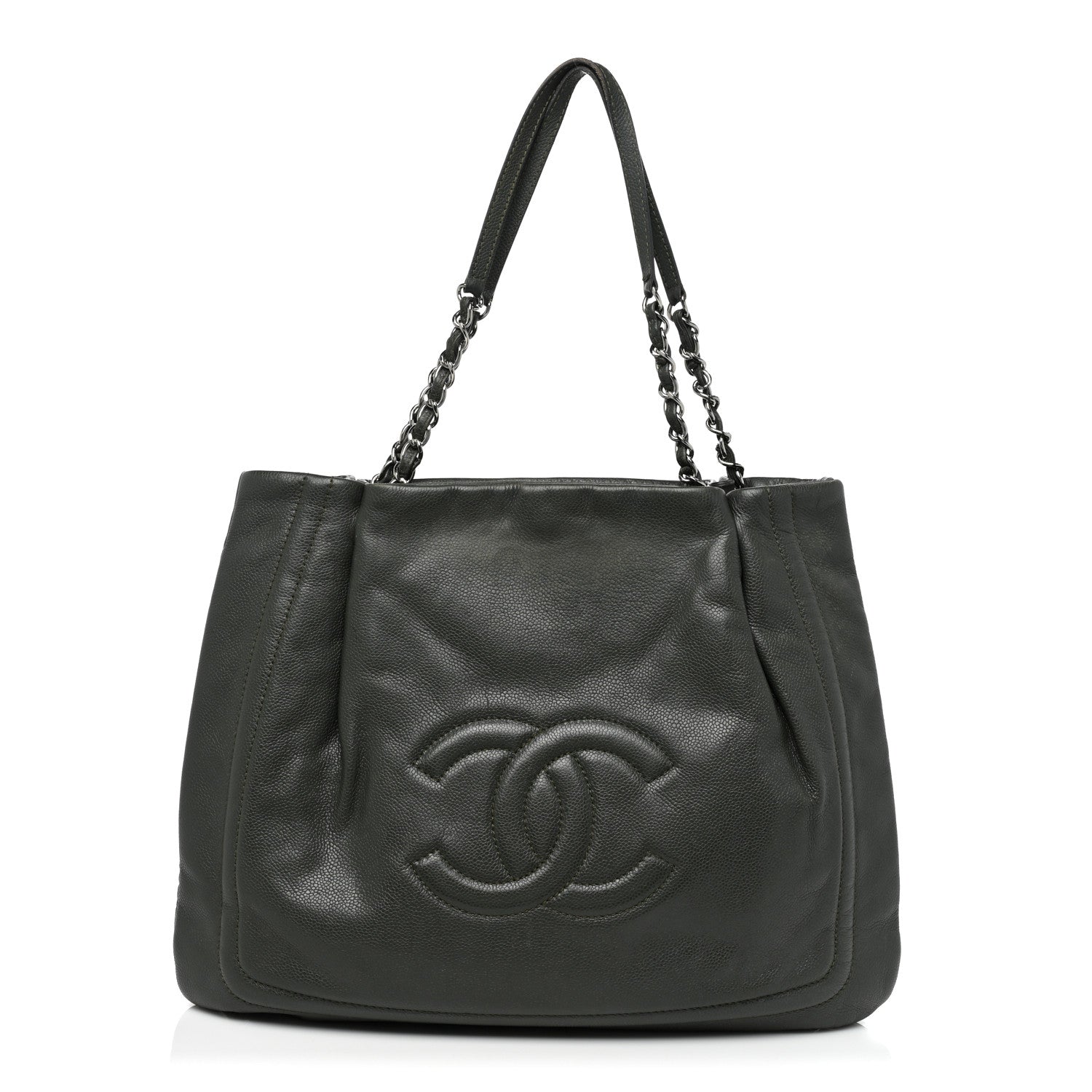 Chanel Caviar CC Timeless Shoulder Bag Gray 1 of 21