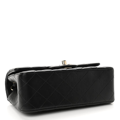 Chanel Lambskin Quilted Mini Rectangular Flap Black 4 of 12