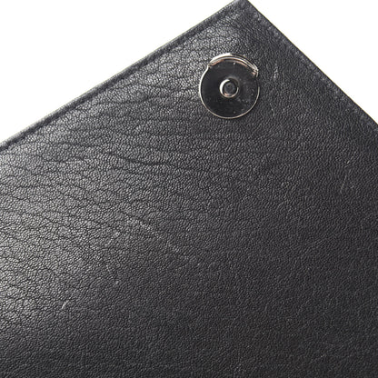 Saint Laurent Sheepskin Matelasse Chevron Monogram Large College Satchel Black 10 of 14