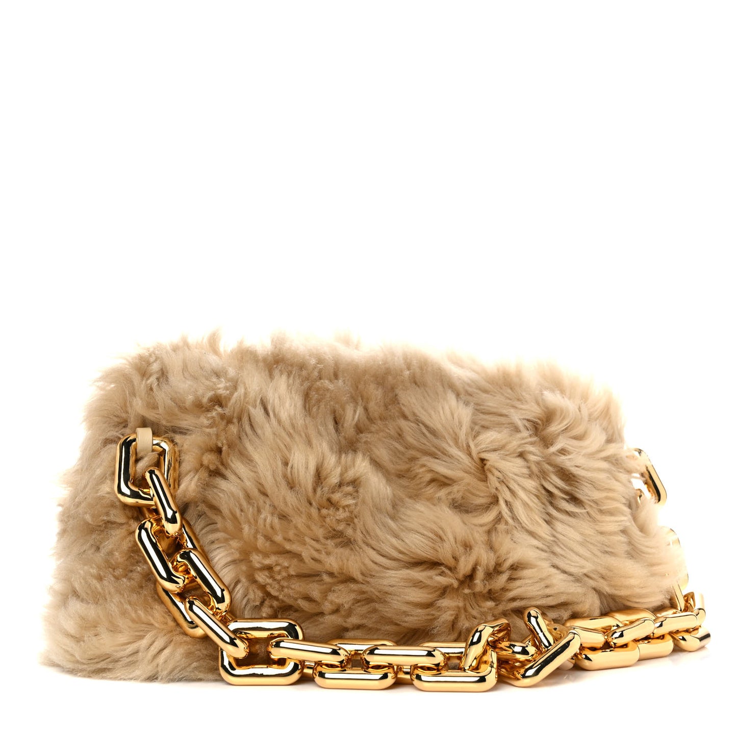 Shearling Lambskin The Pouch Chain Porridge