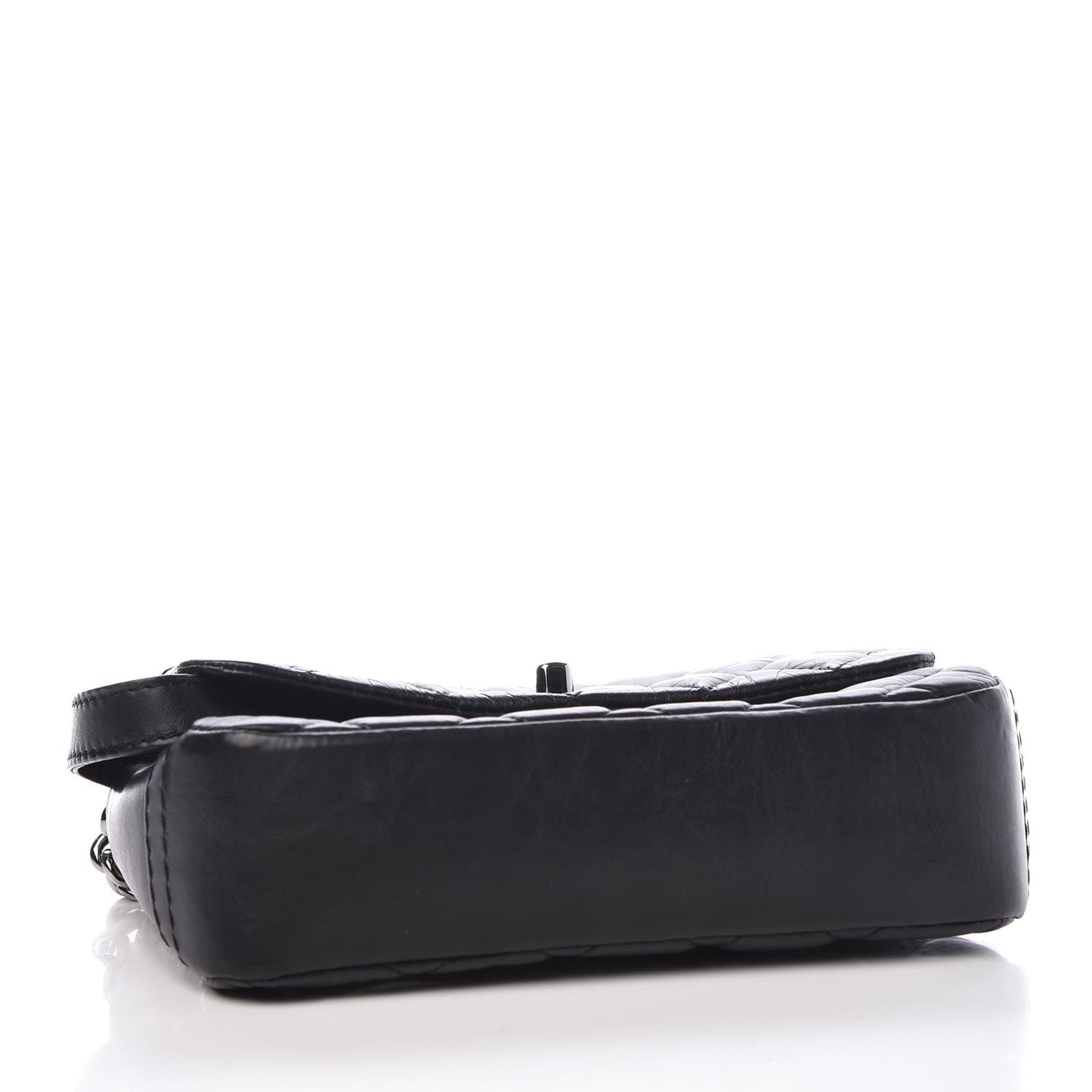 Calfskin Quilted Mini Lady Pearly Flap Black
