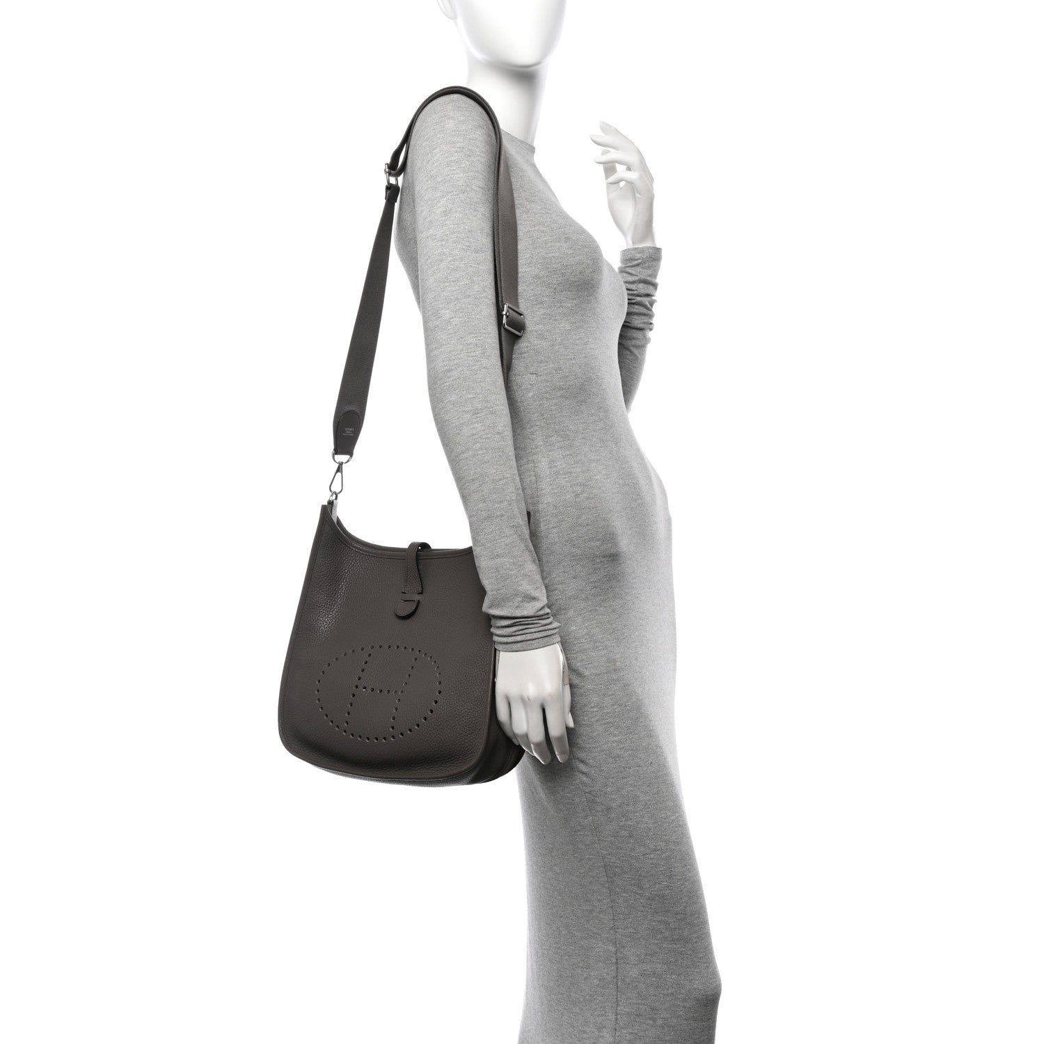 Hermes Taurillon Clemence Evelyne III PM Etain 2 of 11