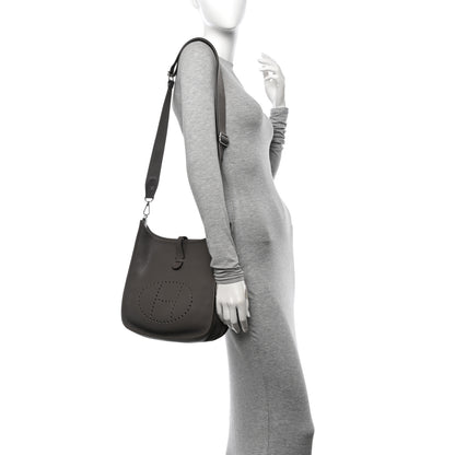 Hermes Taurillon Clemence Evelyne III PM Etain 2 of 11