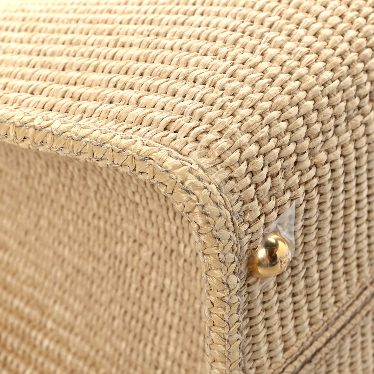 Fendi Straw Vitello King Plexiglass Woven Medium Fendi Sunshine Shopper Tote Natural Black 10 of 11