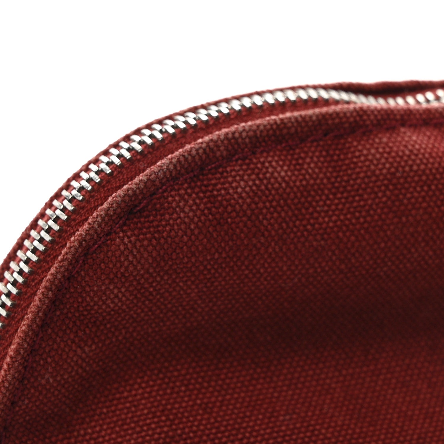 Hermes Cotton Bolide Travel Cosmetic Pouch Rouge 11 of 11