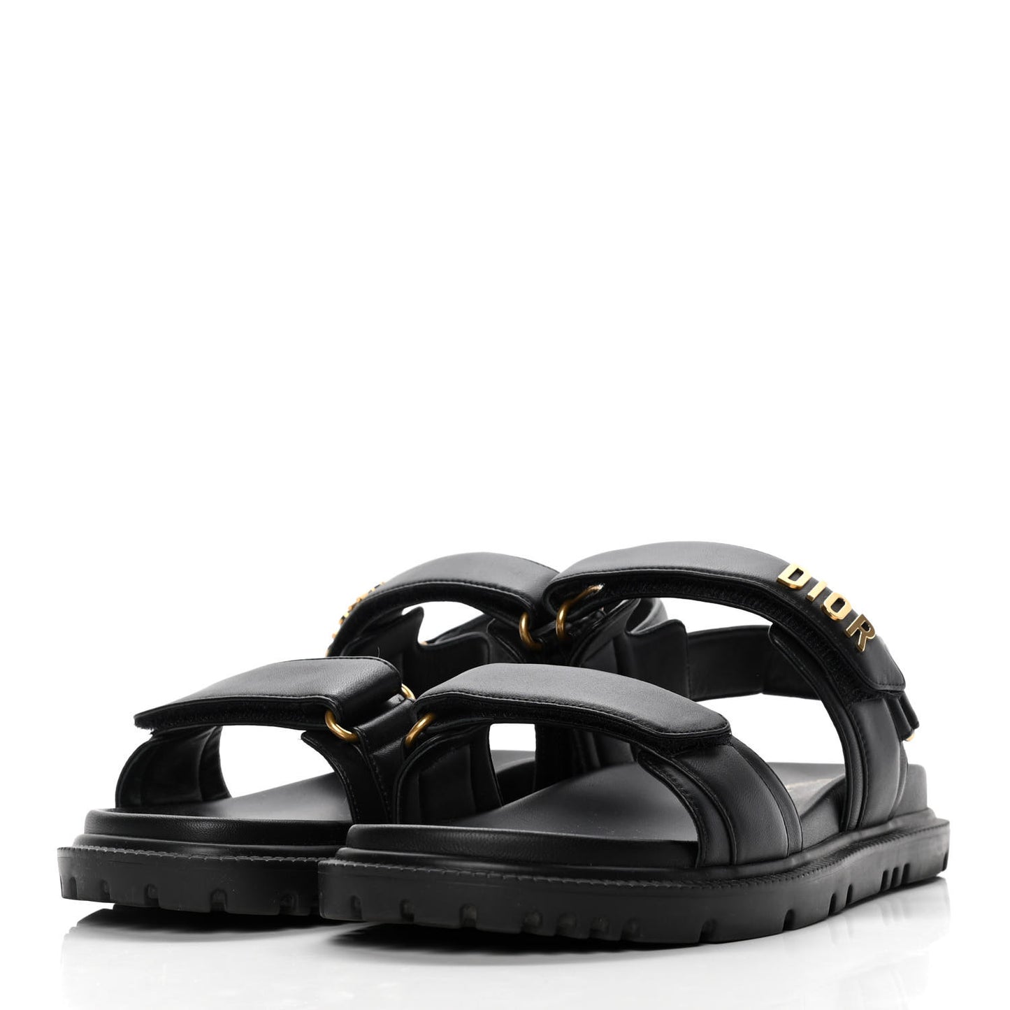 Lambskin Dioract Sandals 40.5 Black