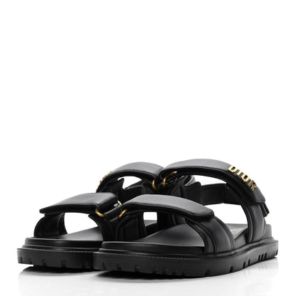 Christian Dior Lambskin Dioract Sandals 40.5 Black 4 of 8